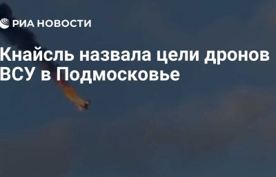 Кнайсль назвала цели дронов ВСУ в Подмосковье