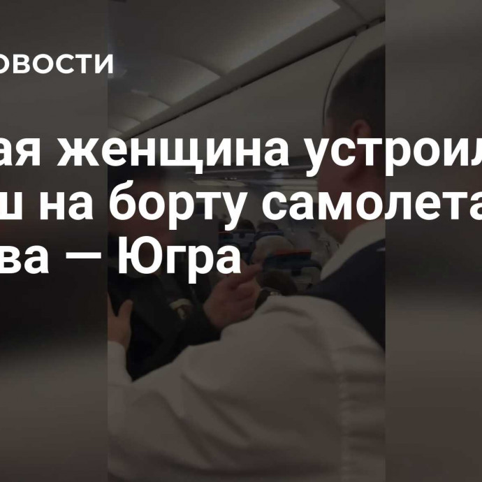 Пьяная женщина устроила дебош на борту самолета Москва — Югра