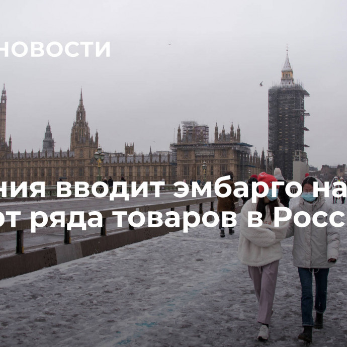 Британия вводит эмбарго на экспорт ряда товаров в Россию