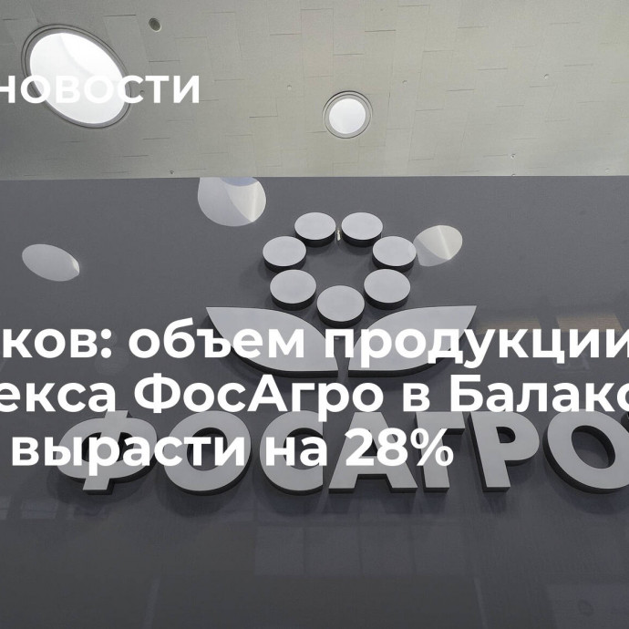 Рыбников: объем продукции комплекса ФосАгро в Балакове может вырасти на 28%