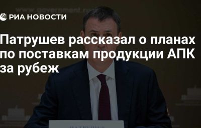 Патрушев рассказал о планах по поставкам продукции АПК за рубеж