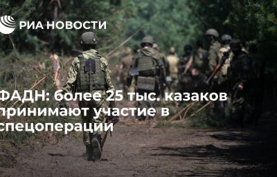 ФАДН: более 25 тыс. казаков принимают участие в спецоперации