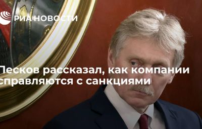 Песков рассказал, как компании справляются с санкциями