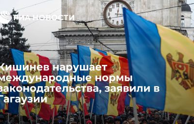 Кишинев нарушает международные нормы законодательства, заявили в Гагаузии