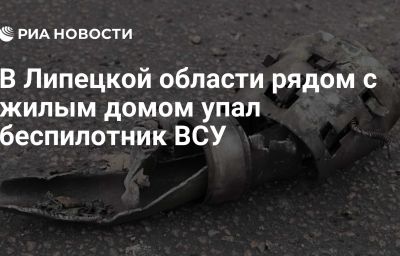 В Липецкой области рядом с жилым домом упал беспилотник ВСУ