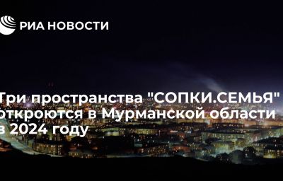 Три пространства "СОПКИ.СЕМЬЯ" откроются в Мурманской области в 2024 году