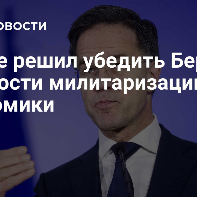 Рютте решил убедить Берлин в важности милитаризации экономики