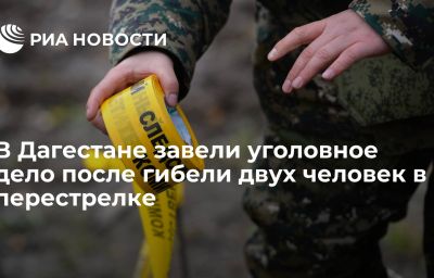 В Дагестане завели уголовное дело после гибели двух человек в перестрелке