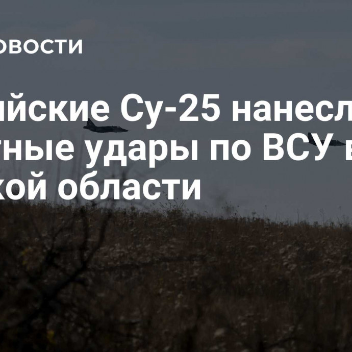 Российские Су-25 нанесли ракетные удары по ВСУ в Курской области