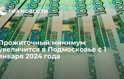 Прожиточный минимум увеличится в Подмосковье с 1 января 2024 года