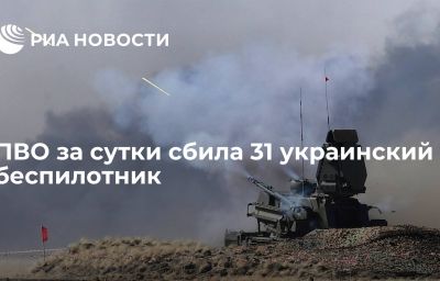 ПВО за сутки сбила 31 украинский беспилотник