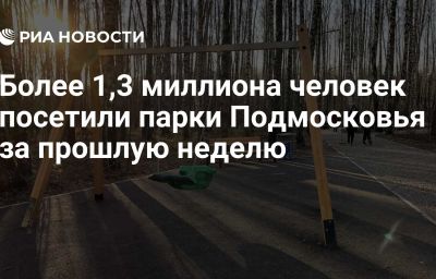 Более 1,3 миллиона человек посетили парки Подмосковья за прошлую неделю