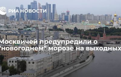 Москвичей предупредили о "новогоднем" морозе на выходных