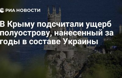 В Крыму подсчитали ущерб полуострову, нанесенный за годы в составе Украины