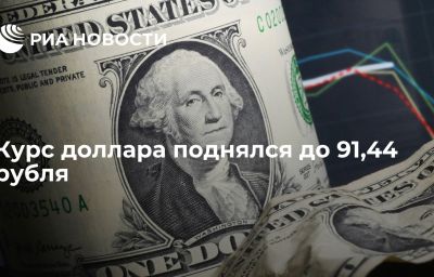 Курс доллара поднялся до 91,44 рубля