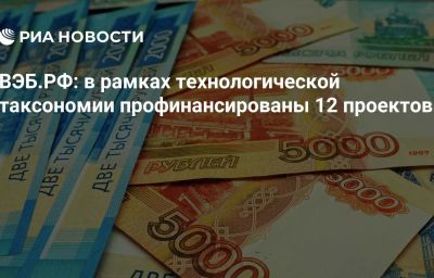 ВЭБ.РФ: в рамках технологической таксономии профинансированы 12 проектов