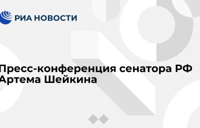 Пресс-конференция сенатора РФ Артема Шейкина