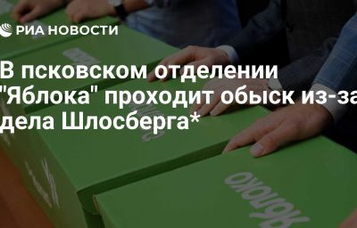 В псковском отделении "Яблока" проходит обыск из-за дела Шлосберга*