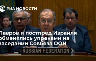 Лавров и постпред Израиля обменялись упреками на заседании Совбеза ООН