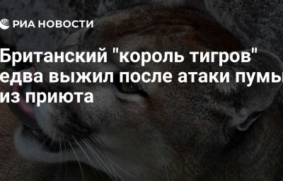 Британский "король тигров" едва выжил после атаки пумы из приюта