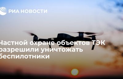 Частной охране объектов ТЭК разрешили уничтожать беспилотники