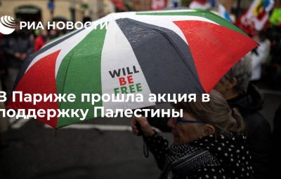 В Париже прошла акция в поддержку Палестины