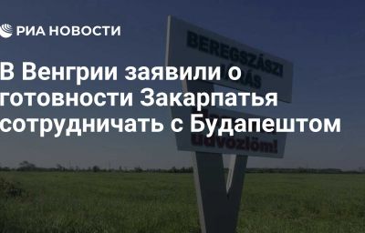 В Венгрии заявили о готовности Закарпатья сотрудничать с Будапештом