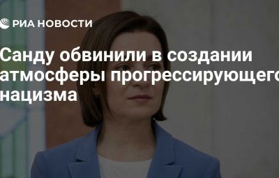 Санду обвинили в создании атмосферы прогрессирующего нацизма