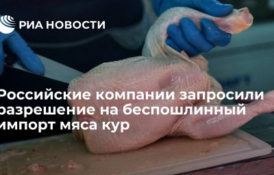 Российские компании запросили разрешение на беспошлинный импорт мяса кур