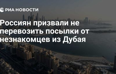 Россиян призвали не перевозить посылки от незнакомцев из Дубая