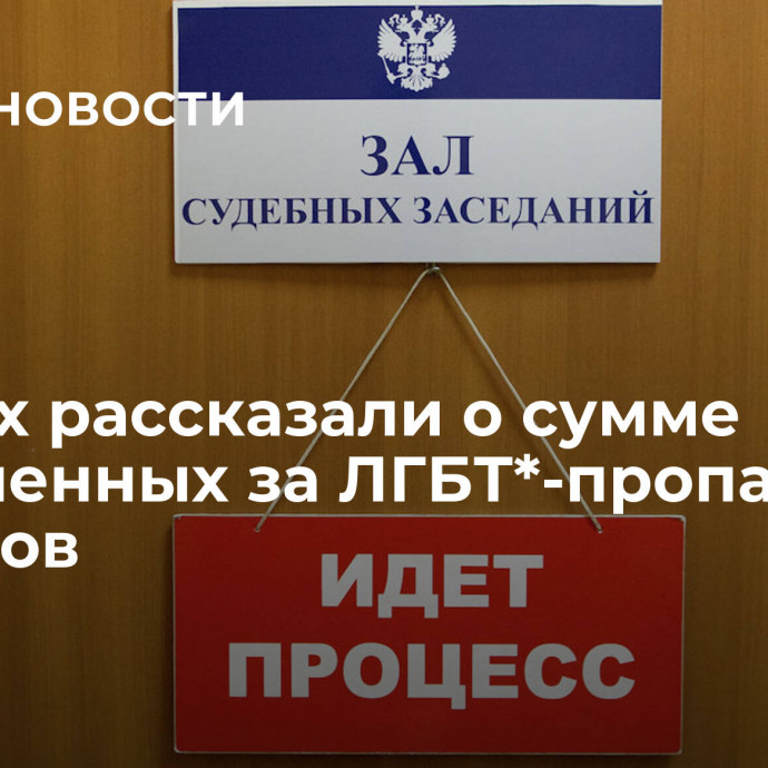 В судах рассказали о сумме назначенных за ЛГБТ*-пропаганду штрафов