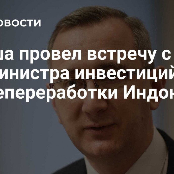 Шапша провел встречу с замминистра инвестиций и нефтепереработки Индонезии