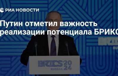 Путин отметил важность реализации потенциала БРИКС