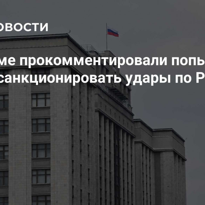 В Госдуме прокомментировали попытку Запада санкционировать удары по России