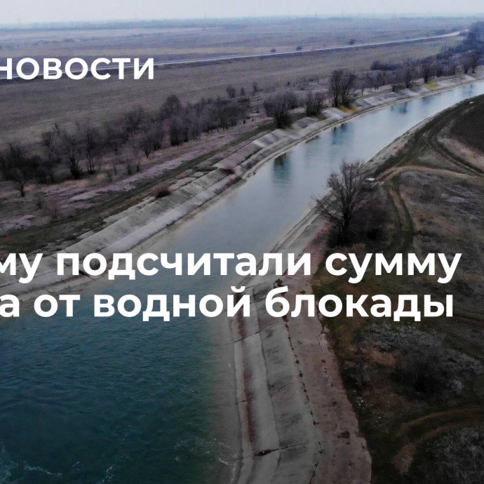 В Крыму подсчитали сумму ущерба от водной блокады