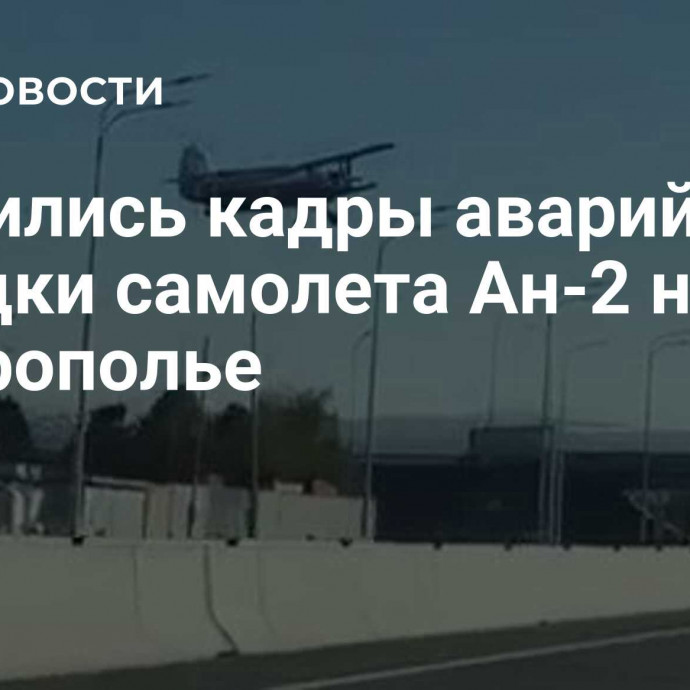 Появились кадры аварийной посадки самолета Ан-2 на Ставрополье