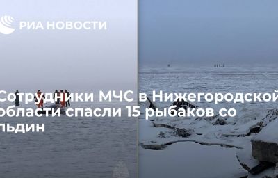 Сотрудники МЧС в Нижегородской области спасли 15 рыбаков со льдин