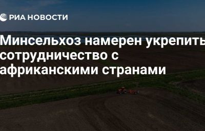 Минсельхоз намерен укрепить сотрудничество с африканскими странами