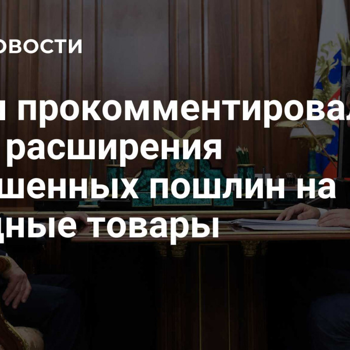 Путин прокомментировал идею расширения повышенных пошлин на западные товары