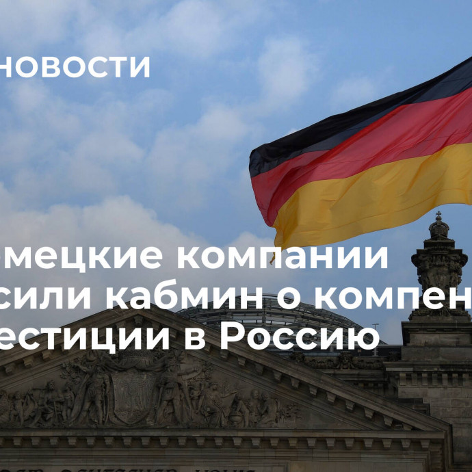 Две немецкие компании попросили кабмин о компенсации за инвестиции в Россию