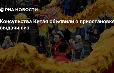 Консульства Китая объявили о приостановке выдачи виз