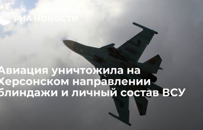 Авиация уничтожила на Херсонском направлении блиндажи и личный состав ВСУ