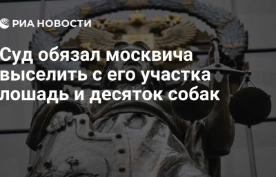 Суд обязал москвича выселить с его участка лошадь и десяток собак