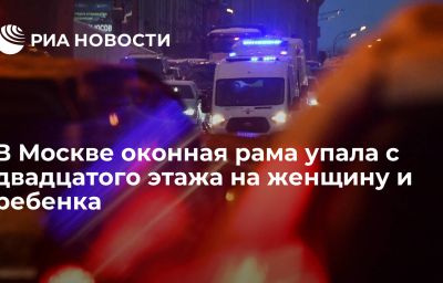 В Москве оконная рама упала с двадцатого этажа на женщину и ребенка