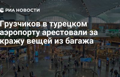 Грузчиков в турецком аэропорту арестовали за кражу вещей из багажа