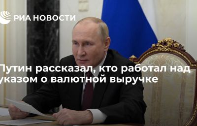 Путин рассказал, кто работал над указом о валютной выручке