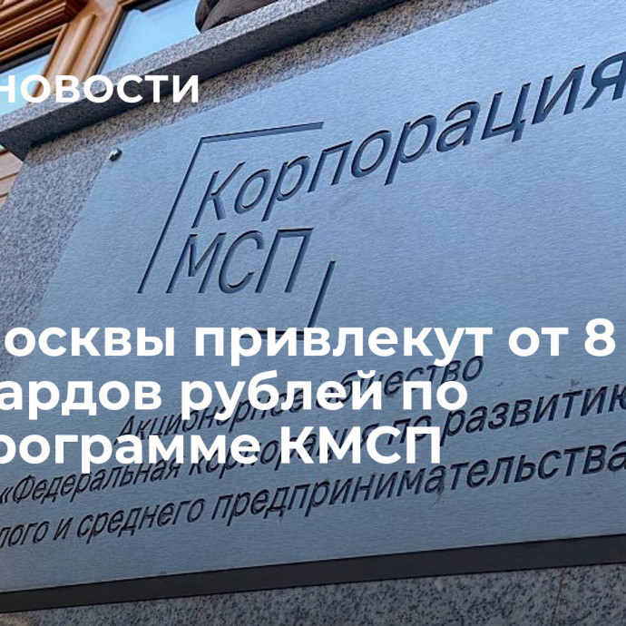 МСП Москвы привлекут от 8 миллиардов рублей по спецпрограмме КМСП