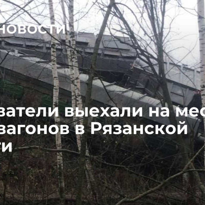 Следователи выехали на место схода вагонов в Рязанской области