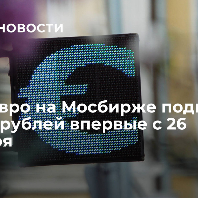 Курс евро на Мосбирже поднялся до ста рублей впервые с 26 октября