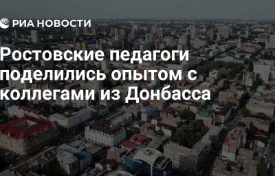 Ростовские педагоги поделились опытом с коллегами из Донбасса